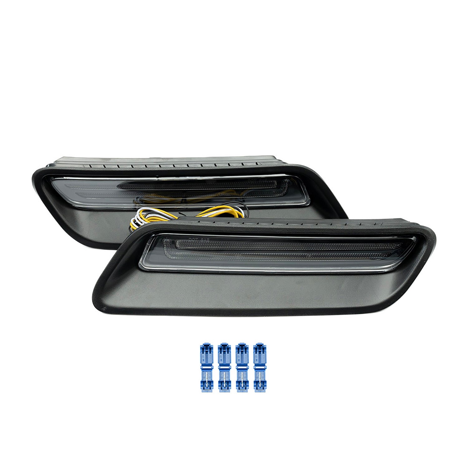 Clear Lens Dynamic Switchback LED Hood Scoop Bezel Daytime Running Lights For 2010-2022 Ram 1500 - NS Auto Lighting
