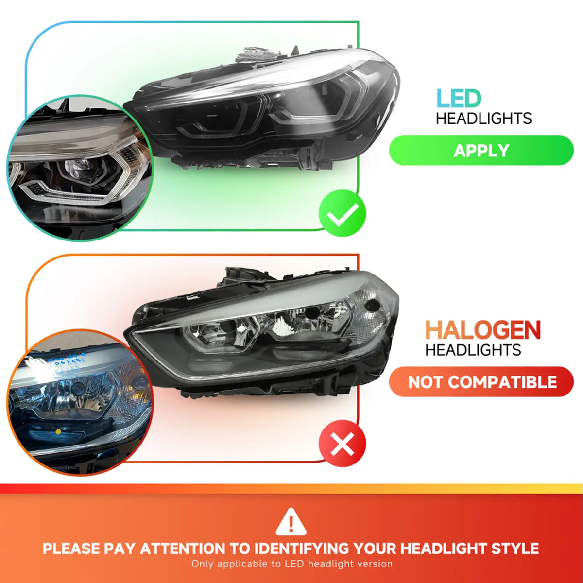 F44 Light Control Module CSL-Style Yellow LED Headlight DRL Module Set for 2020-2024 BMW F44 ...