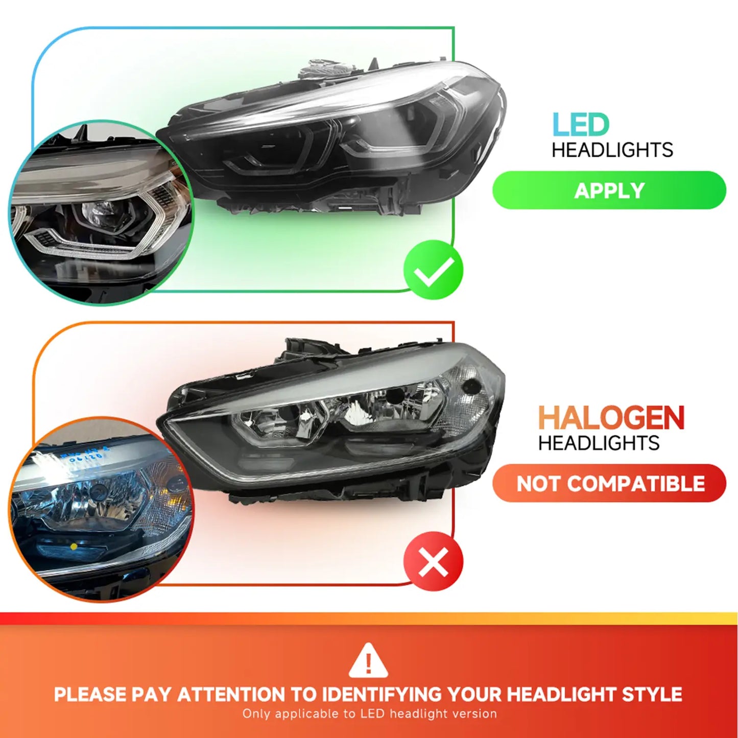 CSL-Style Yellow LED Headlight DRL Module Set for 2020-2024 BMW F44