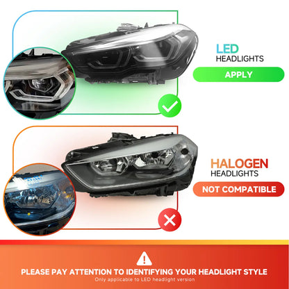 CSL-Style Yellow LED Headlight DRL Module Set for 2020-2024 BMW F44