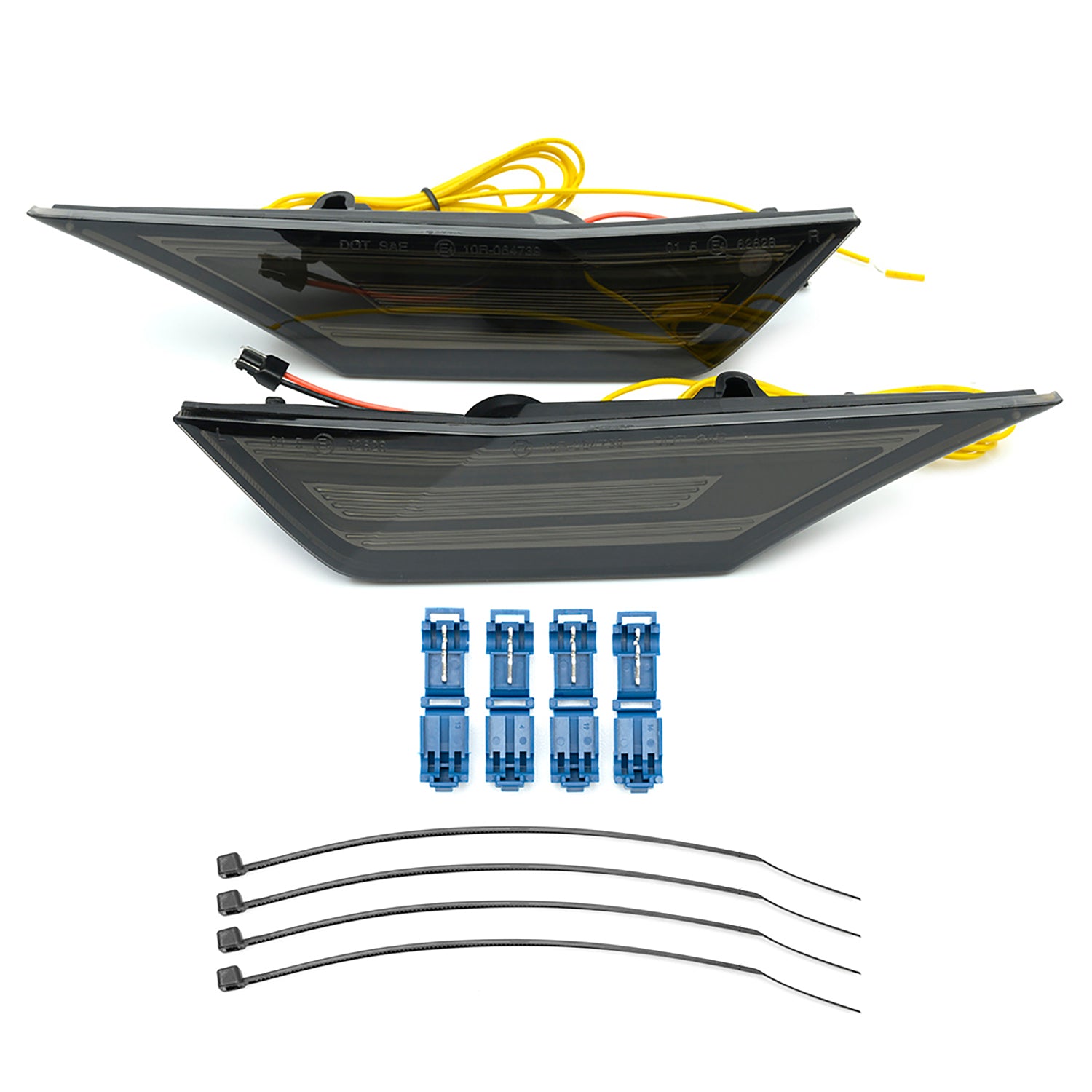 GT RS Style Smoked Lens Switchback Dynamic LED Side Marker Lights For 2016-2021 10th Gen Honda Civic - NS Auto Lighting