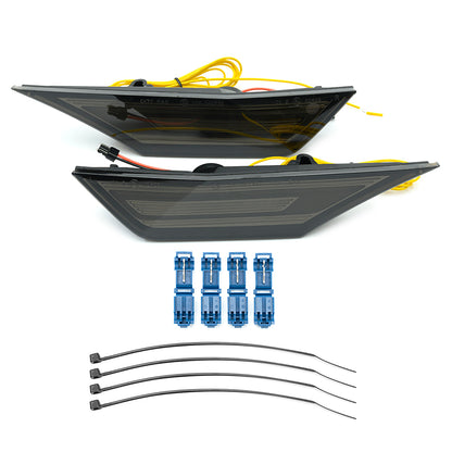 GT RS Style Smoked Lens Switchback Dynamic LED Side Marker Lights For 2016-2021 10th Gen Honda Civic - NS Auto Lighting
