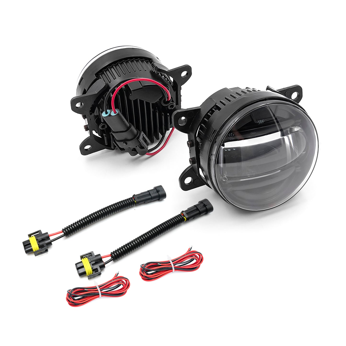 Smoked Lens White LED Front Bumper Fog Light Assembly For Alfa Romeo, etc. - NS Auto Lighting