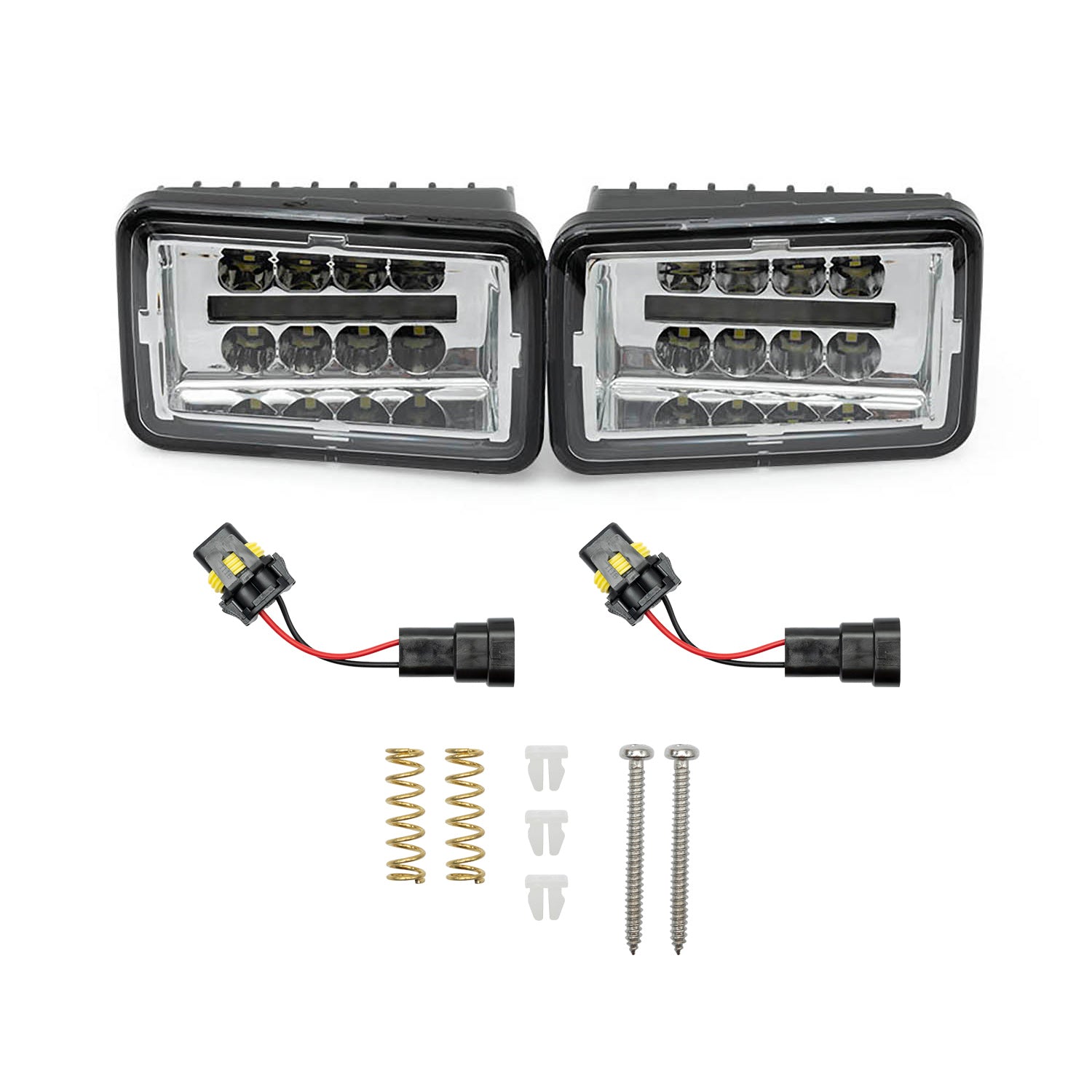 White LED Front Bumper Fog Light Assembly For 2015-2020 Ford F-150, etc. - NS Auto Lighting
