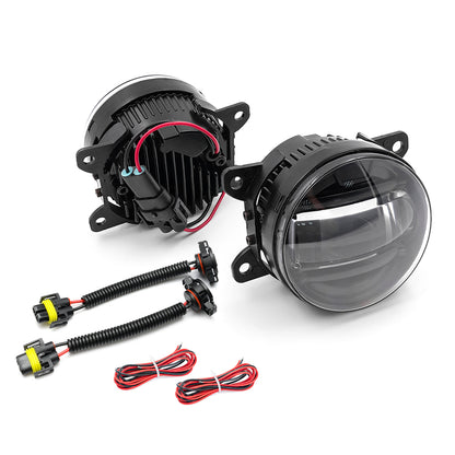 Smoked Lens White LED Front Bumper Fog Light Assembly For Peugeot and Citroen - NS Auto Lighting