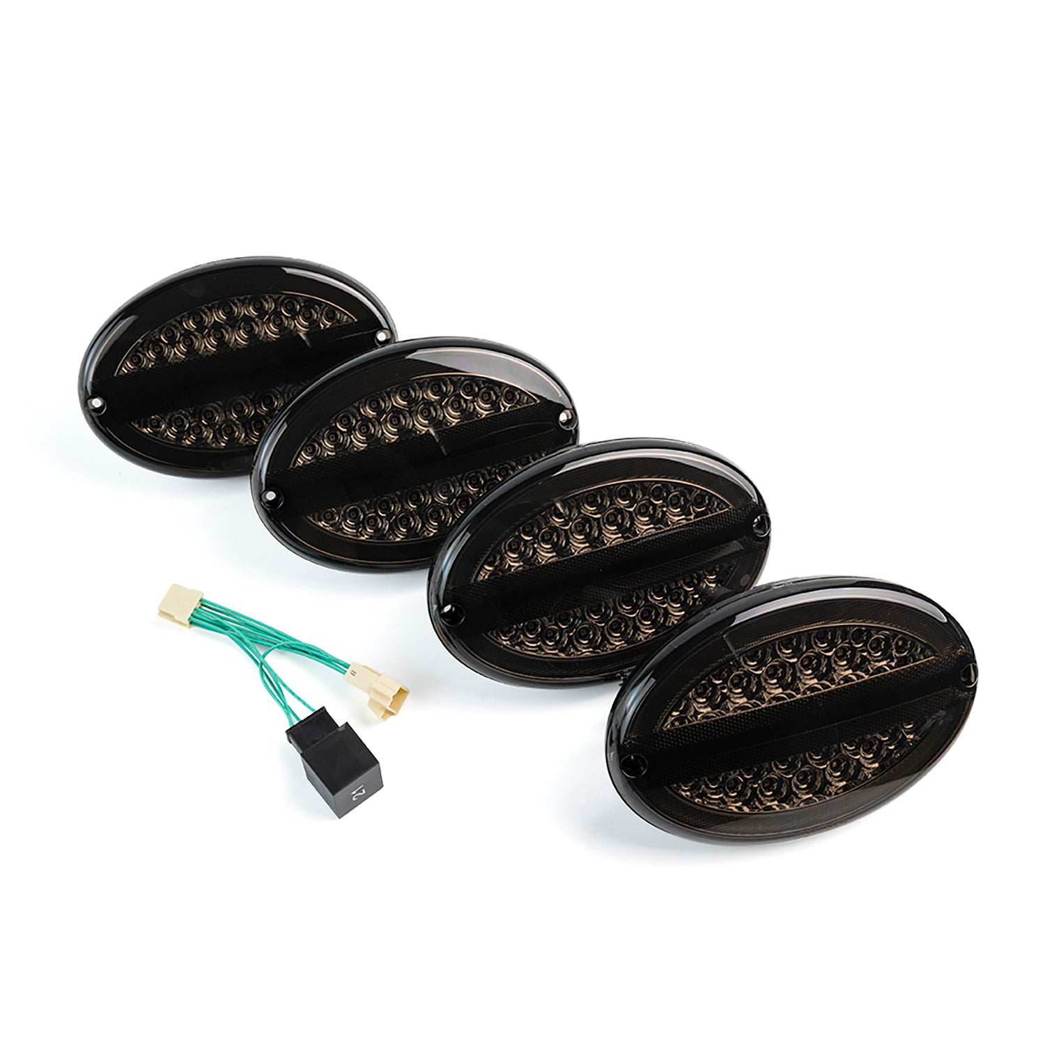 Smoked Lens LED Halo Tail Light Assembly For 1997-2004 Chevrolet Corvette C5 - NS Auto Lighting