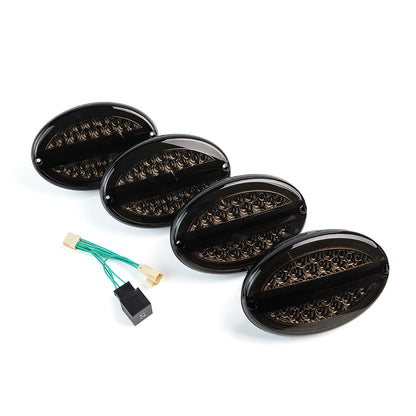 Smoked Lens LED Halo Tail Light Assembly For 1997-2004 Chevrolet Corvette C5 - NS Auto Lighting