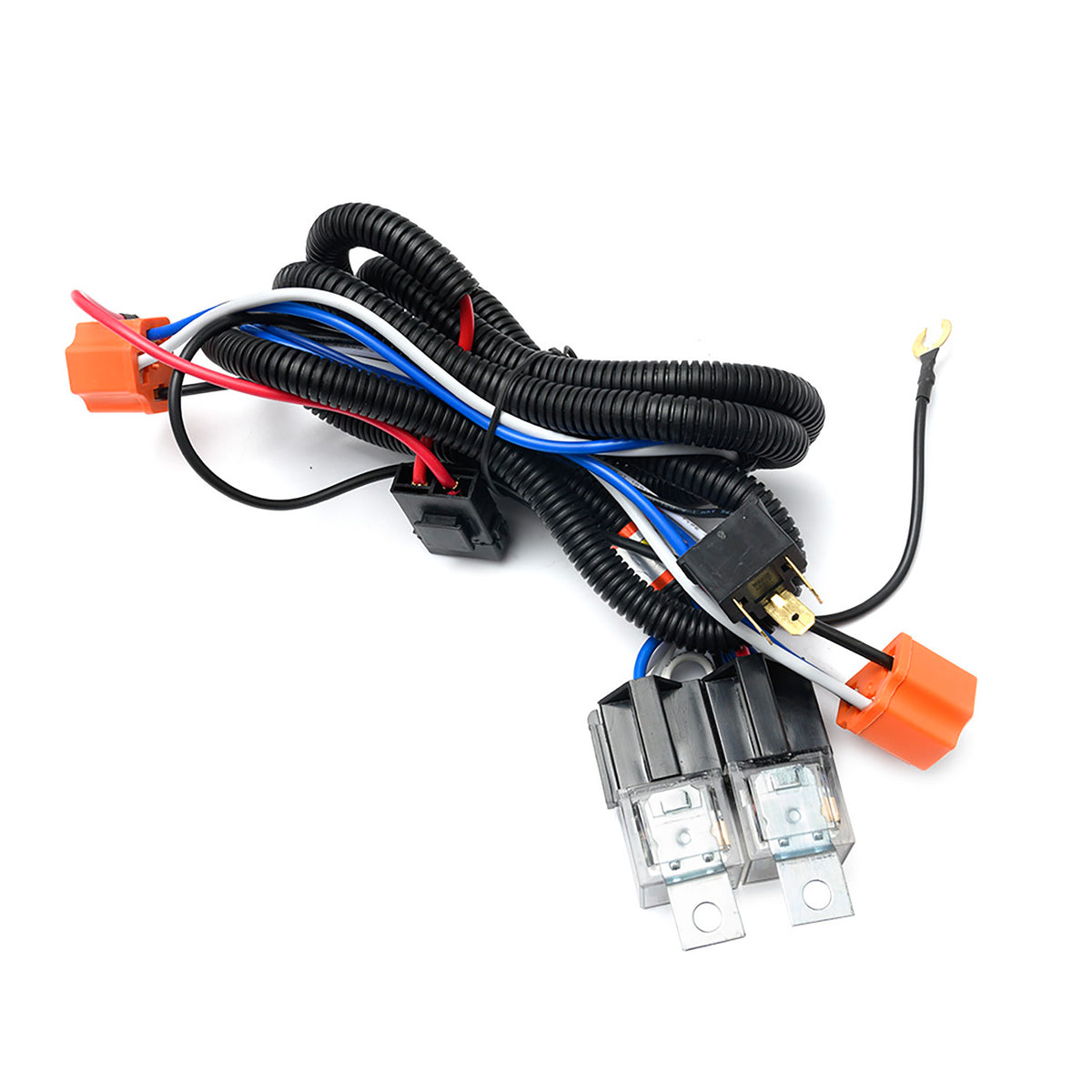 H4 Headlight Relay Wiring Harness Kit For 1982-1995 Toyota Pickup (Fits 5x7 / 7x6 LED Headlights)
