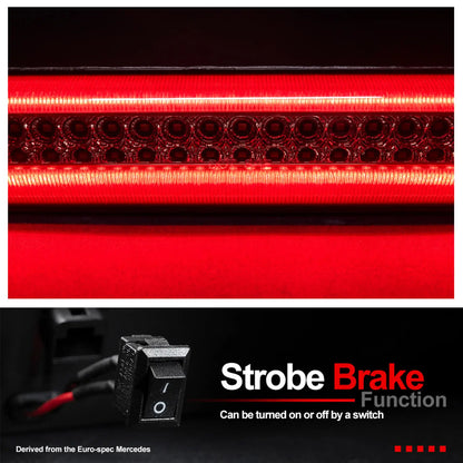 F1 Style Strobe Halo LED Third Brake Cargo Light for 2004-2012 Chevy Colorado, GMC Canyon