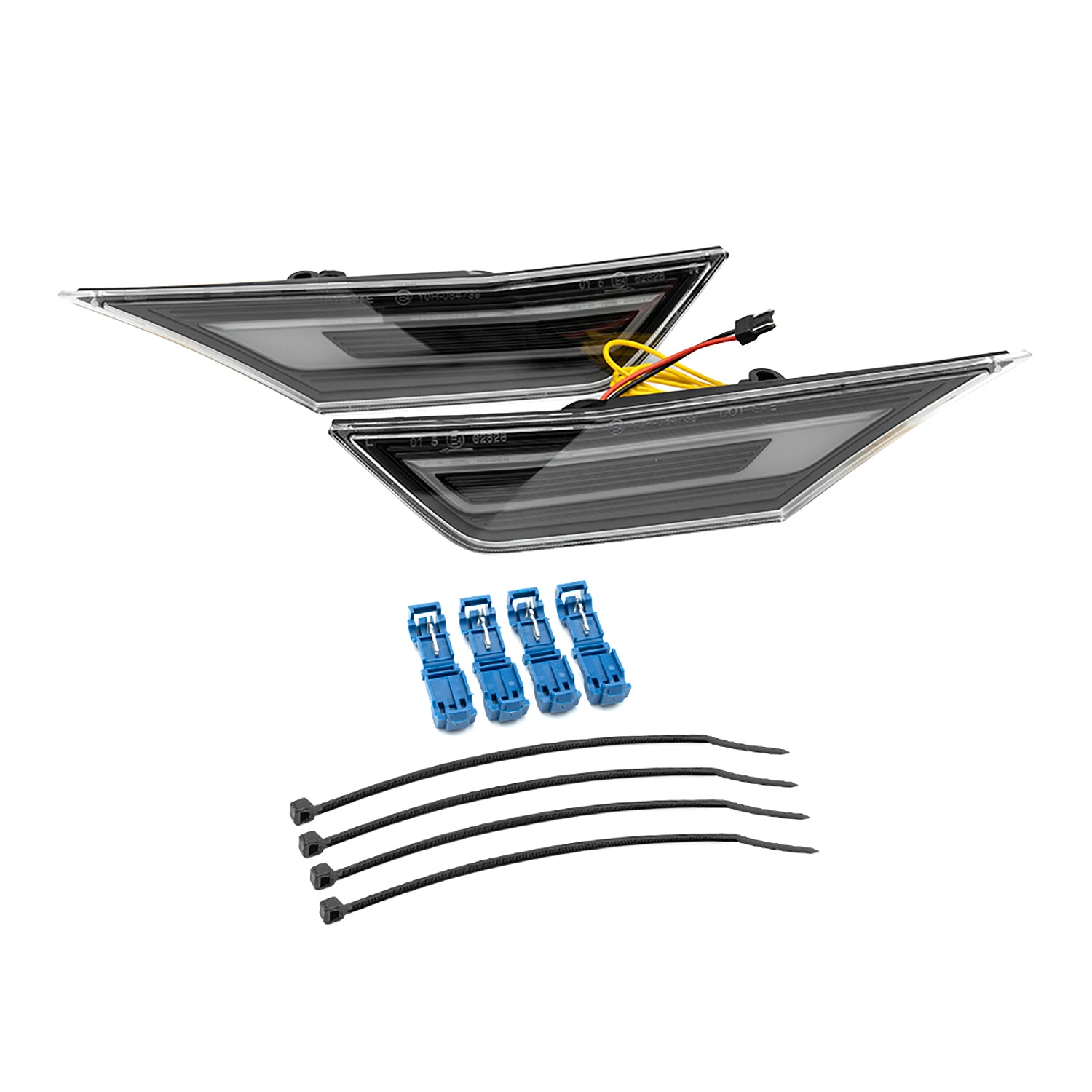 GT RS Style Clear Lens Switchback Dynamic LED Side Marker Lights For 2016-2021 10th Gen Honda Civic - NS Auto Lighting