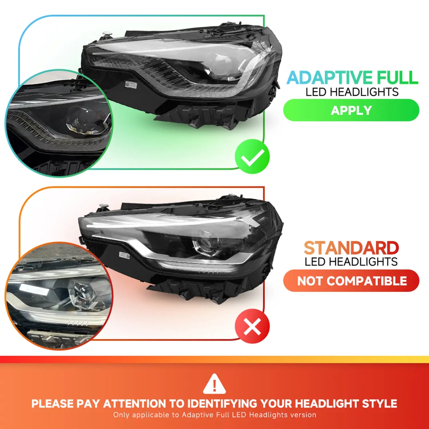 CSL Style Yellow Adaptive Headlight DRL Module Set for 2023+ BMW G87 G42