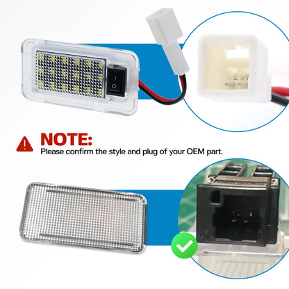 Xenon White LED Inteior Trunk Cargo Area Light w/ Switch for 2019-2021 Lexus ES350, etc.