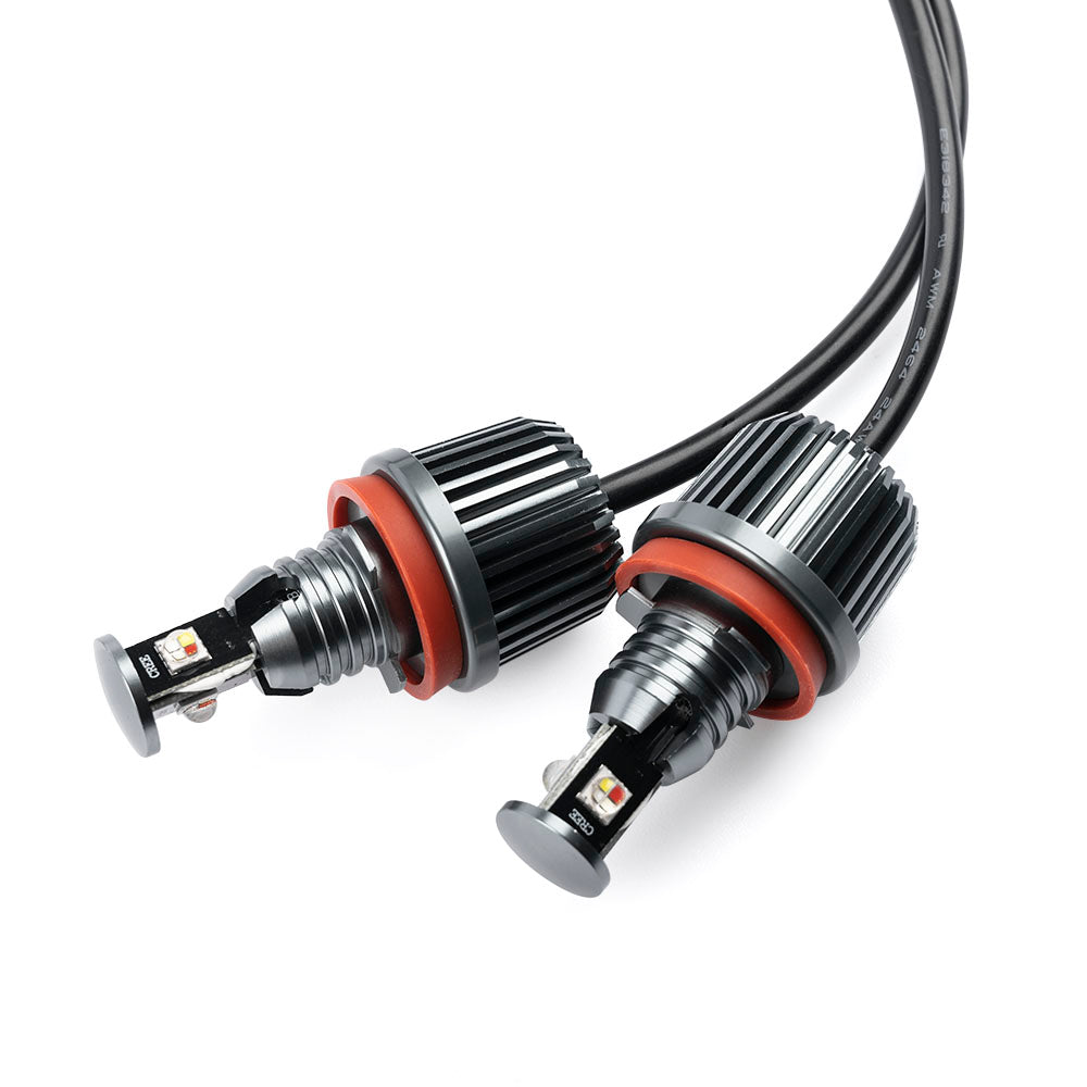 RGB H8 LED Angel Eye Halo Ring Marker Bulbs For BMW E82, E90, E91, etc. - NS Auto Lighting