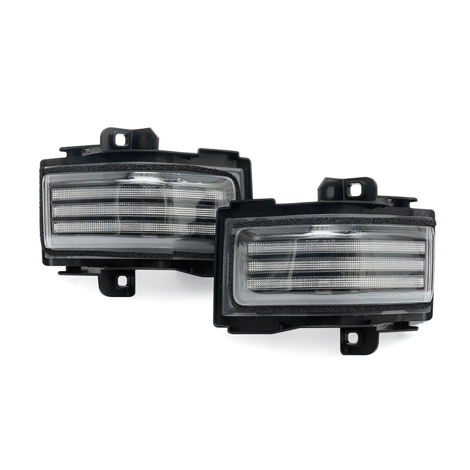 Clear Lens Switchback Dynamic LED Towing Mirror Marker Lights For 2015-2023 Ford F-Series - NS Auto Lighting