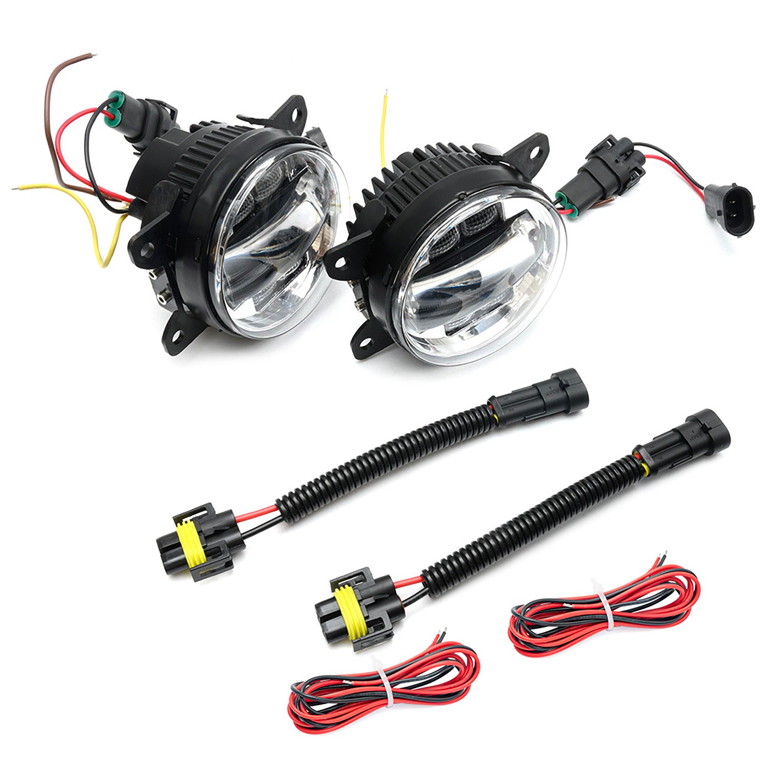Clear Lens Switchback LED Front Bumper Fog Light Assembly For Alfa Romeo, etc. - NS Auto Lighting