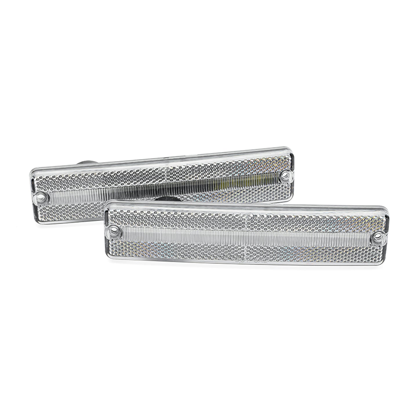Clear Lens Amber LED Front Bumper Side Marker Lights For Jeep CJ Series, etc. - NS Auto Lighting