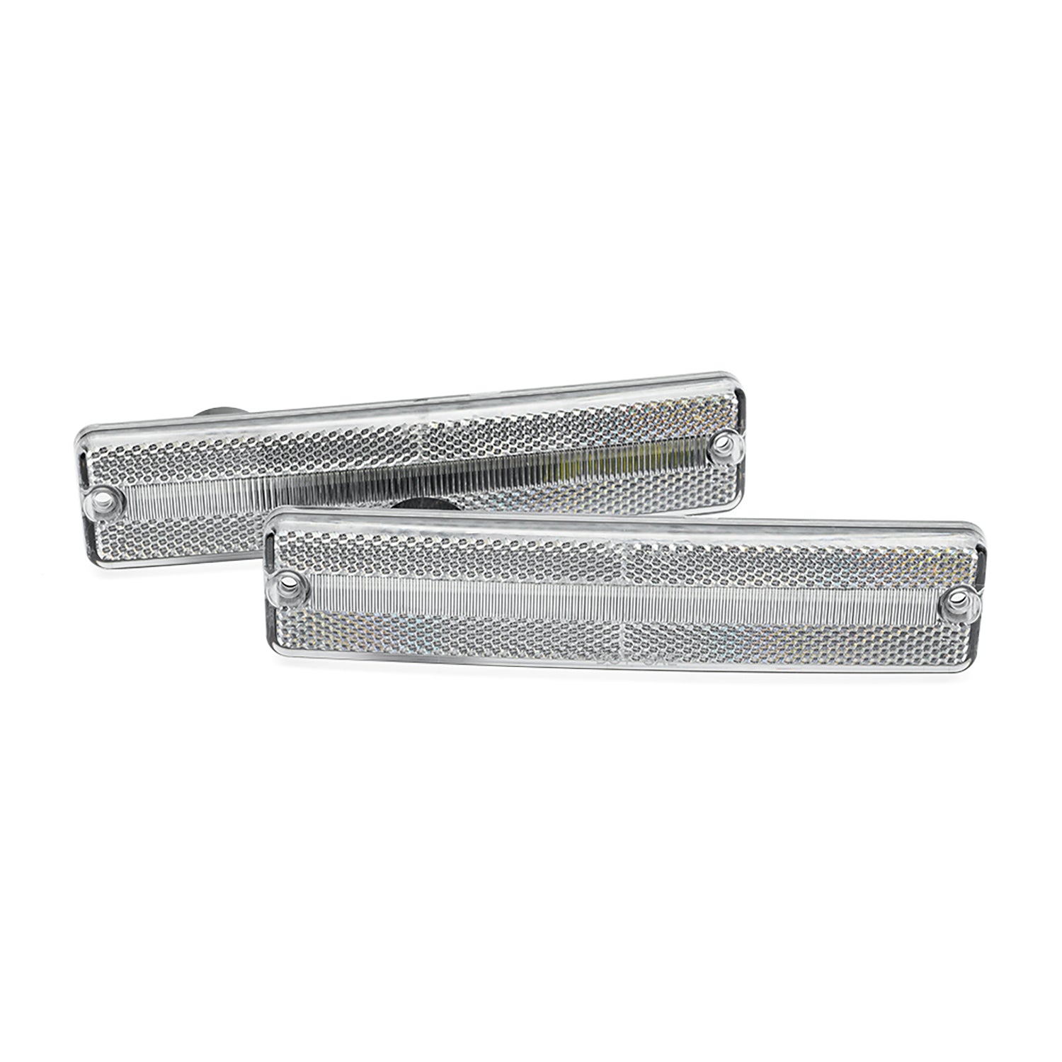 Clear Lens Amber LED Front Bumper Side Marker Lights For Jeep CJ Series, etc. - NS Auto Lighting