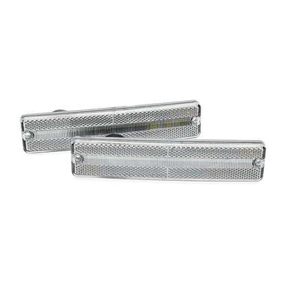 Clear Lens Amber LED Front Bumper Side Marker Lights For Jeep CJ Series, etc. - NS Auto Lighting