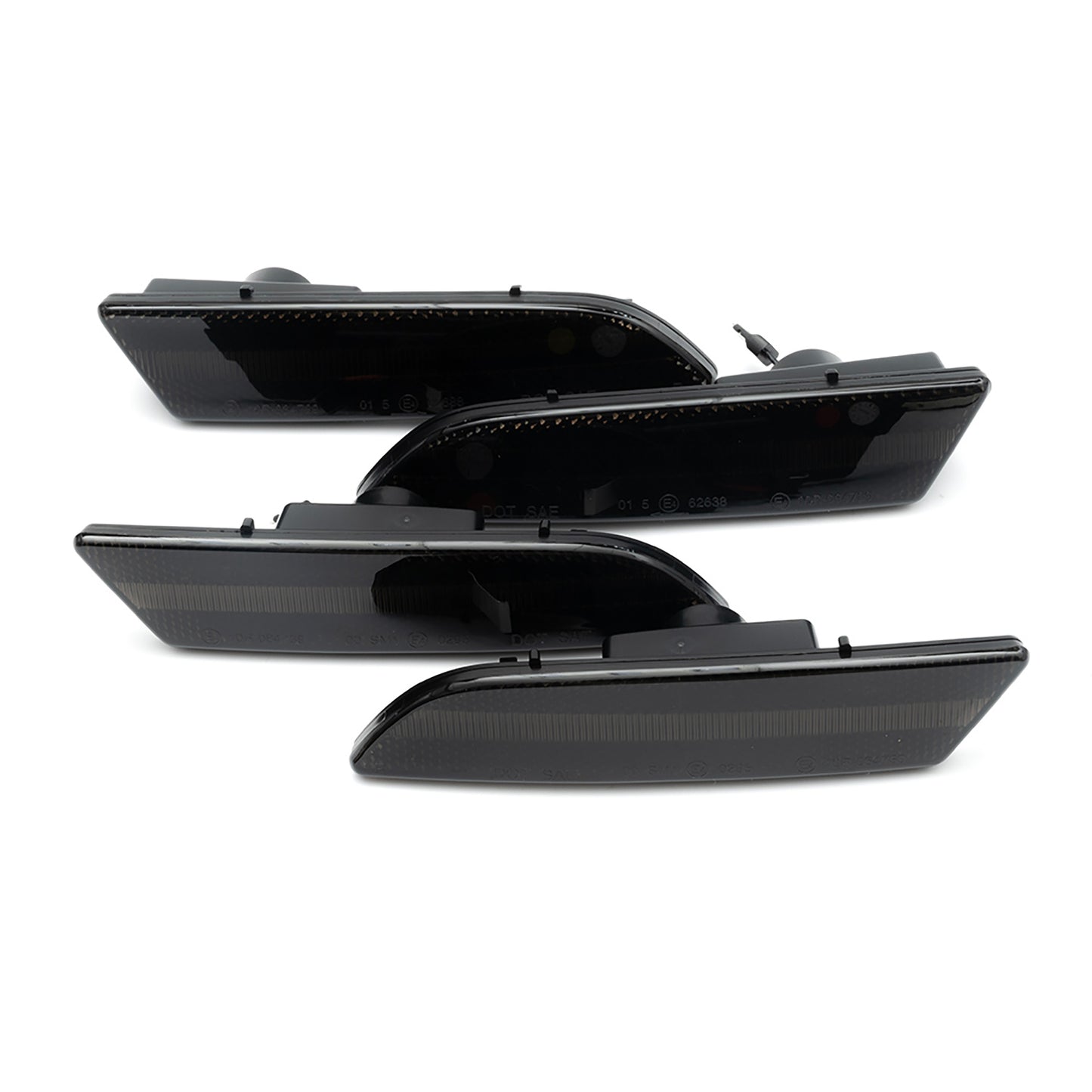 Smoked Lens LED Front & Rear Side Marker Lights For 2004-2008 Chrysler Crossfire - NS Auto Lighting