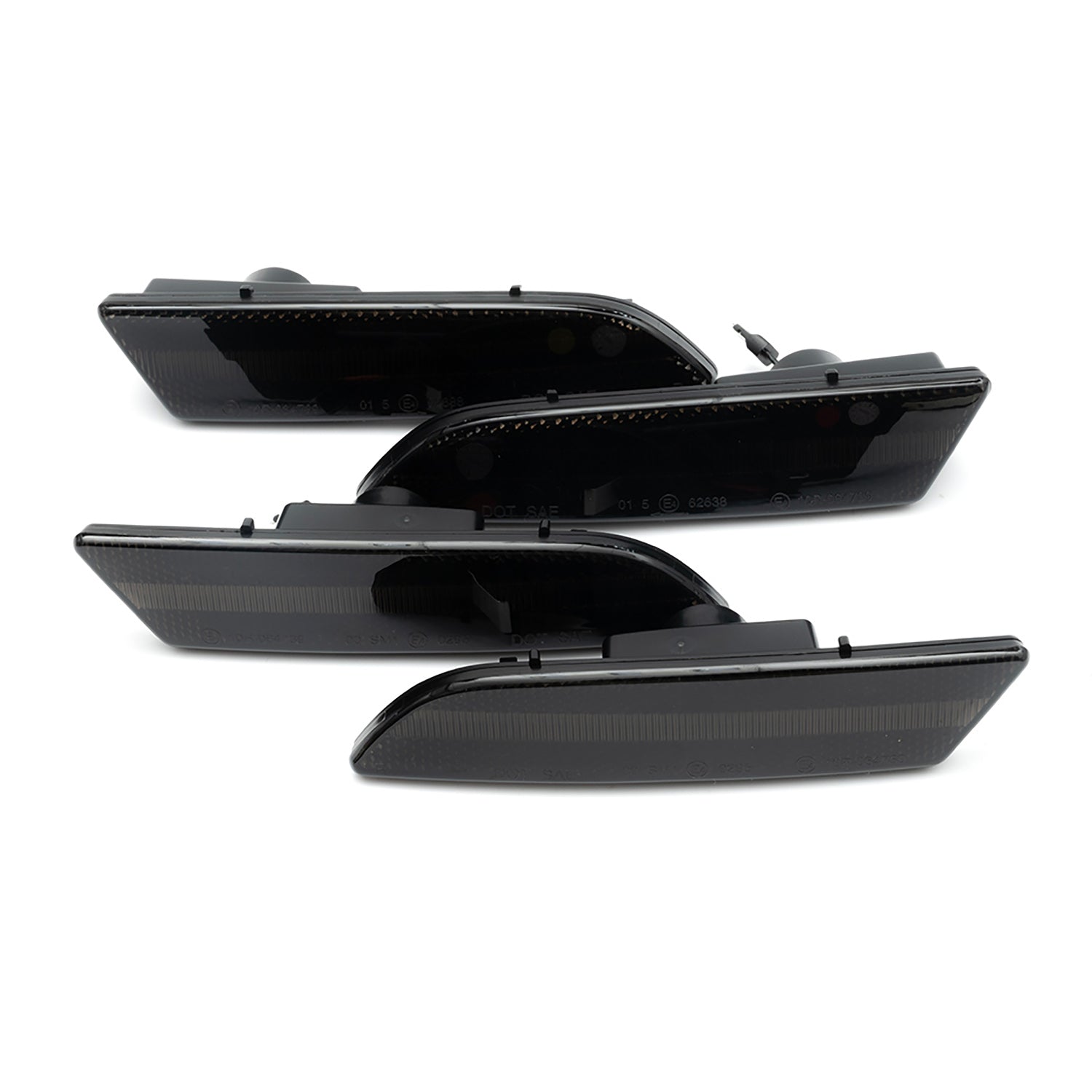 Smoked Lens LED Front & Rear Side Marker Lights For 2004-2008 Chrysler Crossfire - NS Auto Lighting