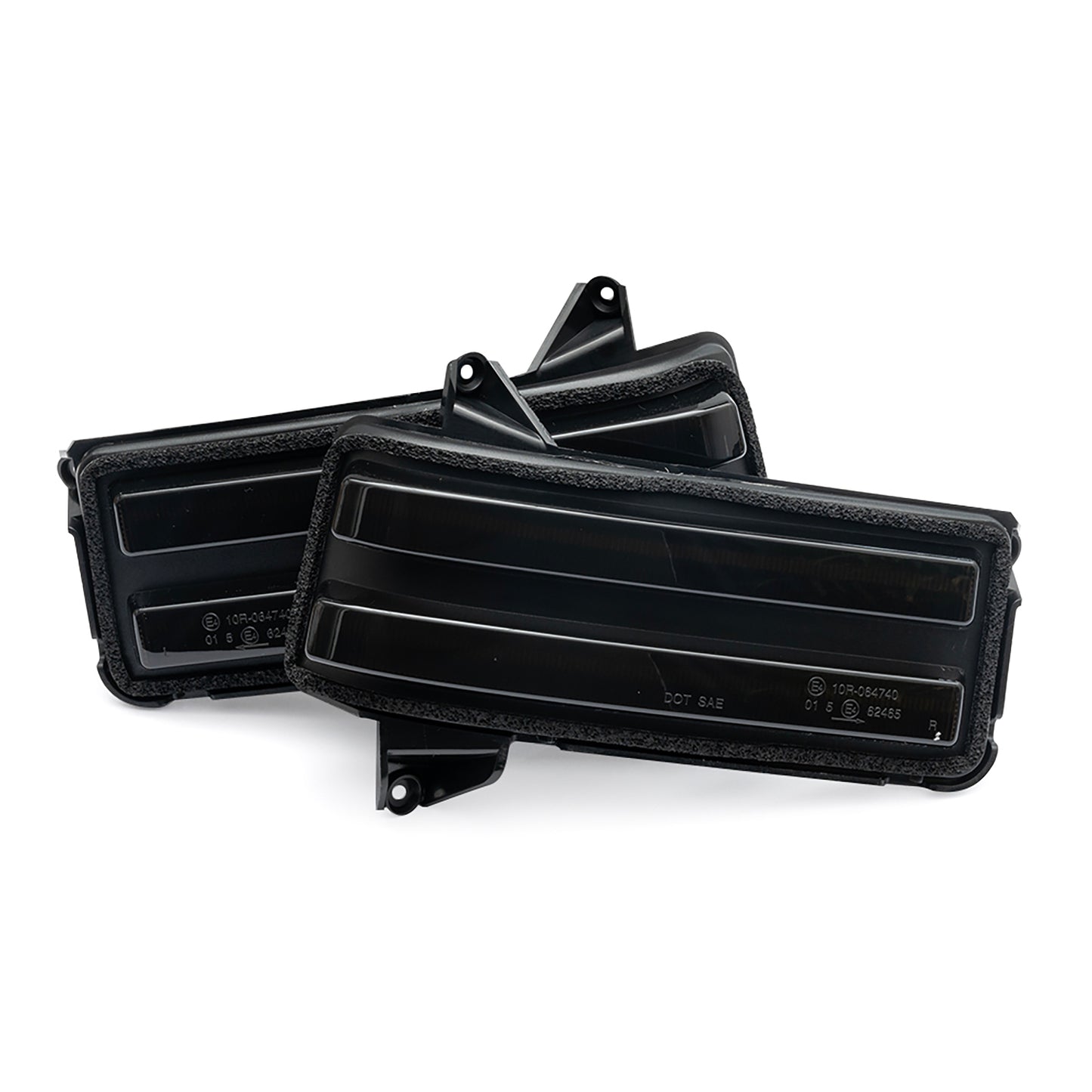 Smoked Lens Dynamic Switchback LED Towing Mirror Turn Signal Lights For 2020+ Chevrolet Silverado, GMC Sierra - NS Auto Lighting