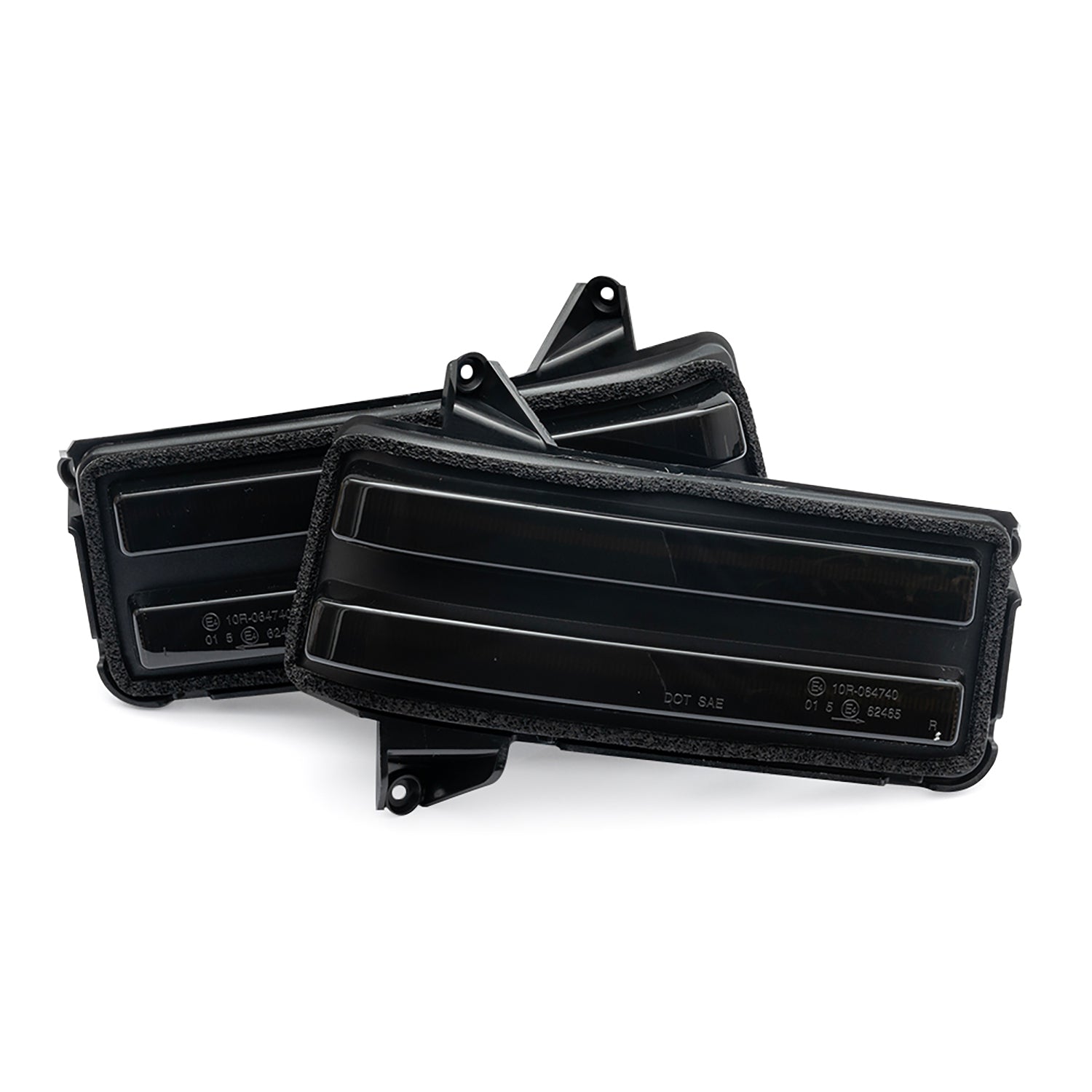 Smoked Lens Dynamic Switchback LED Towing Mirror Turn Signal Lights For 2020+ Chevrolet Silverado, GMC Sierra - NS Auto Lighting