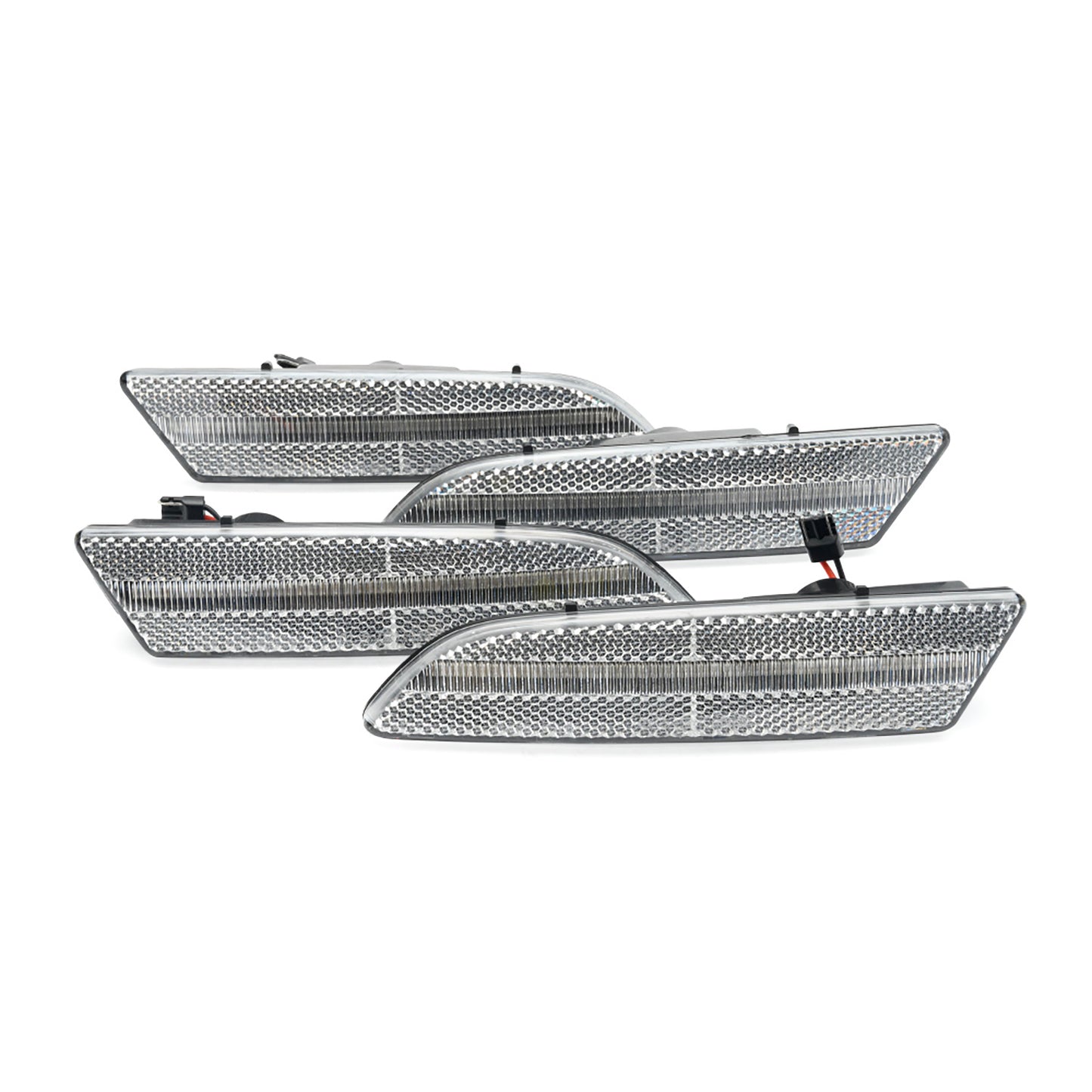 Clear Lens LED Front & Rear Side Marker Lights For 2004-2008 Chrysler Crossfire - NS Auto Lighting