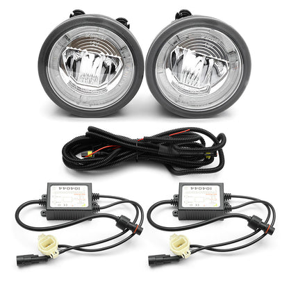 Clear Lens LED Halo Fog Light Assembly For 2010-2013 Chevrolet Camaro - NS Auto Lighting