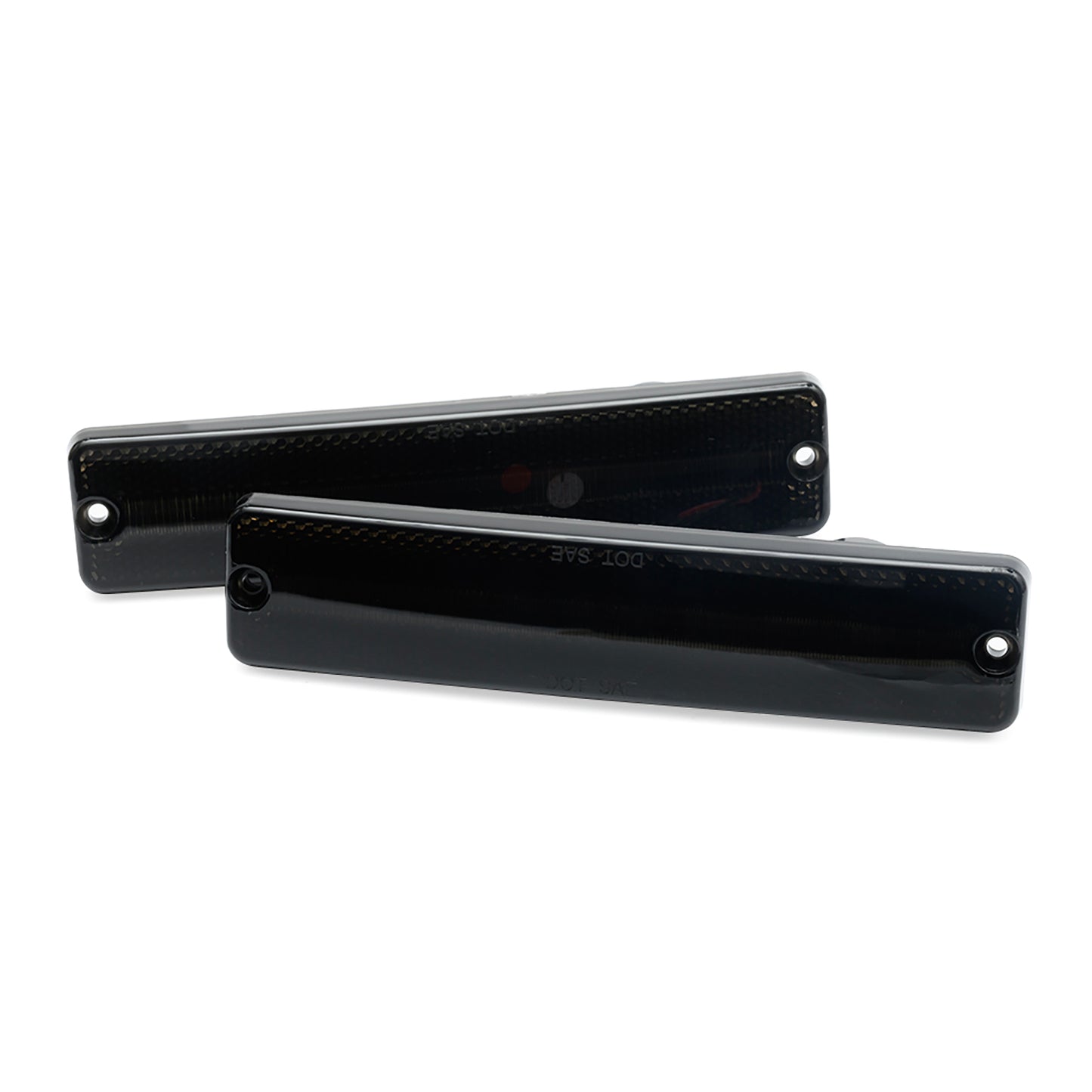 Smoked Lens Amber LED Front Bumper Side Marker Lights For Jeep CJ Series, etc. - NS Auto Lighting