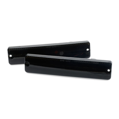 Smoked Lens Amber LED Front Bumper Side Marker Lights For Jeep CJ Series, etc. - NS Auto Lighting