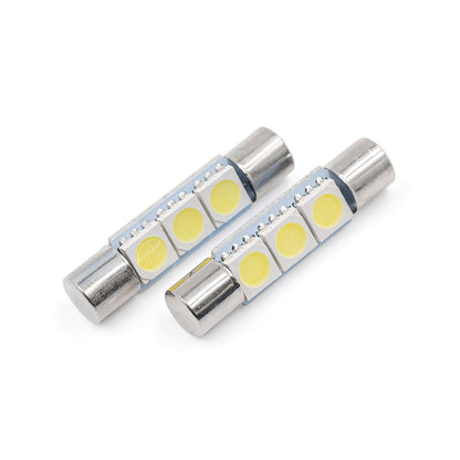 29mm 5050 3SMD Festoon LED Interior Sun Visor Vanity Mirror Light Bulbs