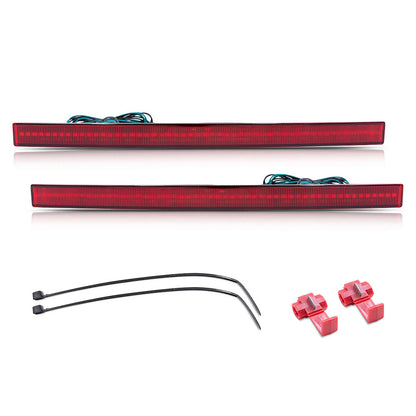 Red Lens LED Rear Bumper Reflector Lights For 2014-2019 Chevrolet Corvette C7