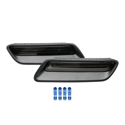 Smoked Lens Dynamic Switchback LED Hood Scoop Bezel Daytime Running Lights For 2010-2022 Ram 1500 - NS Auto Lighting