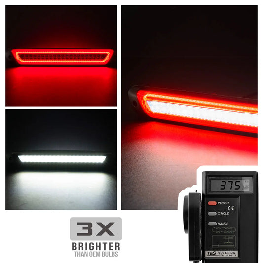 F1 Style Strobe Halo LED Third Brake Cargo Light for 2004-2012 Chevy Colorado, GMC Canyon