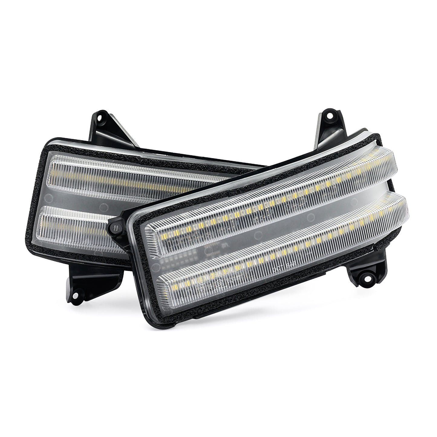 Clear Lens Dynamic Switchback LED Towing Mirror Turn Signal Lights For 2020+ Chevrolet Silverado, GMC Sierra - NS Auto Lighting