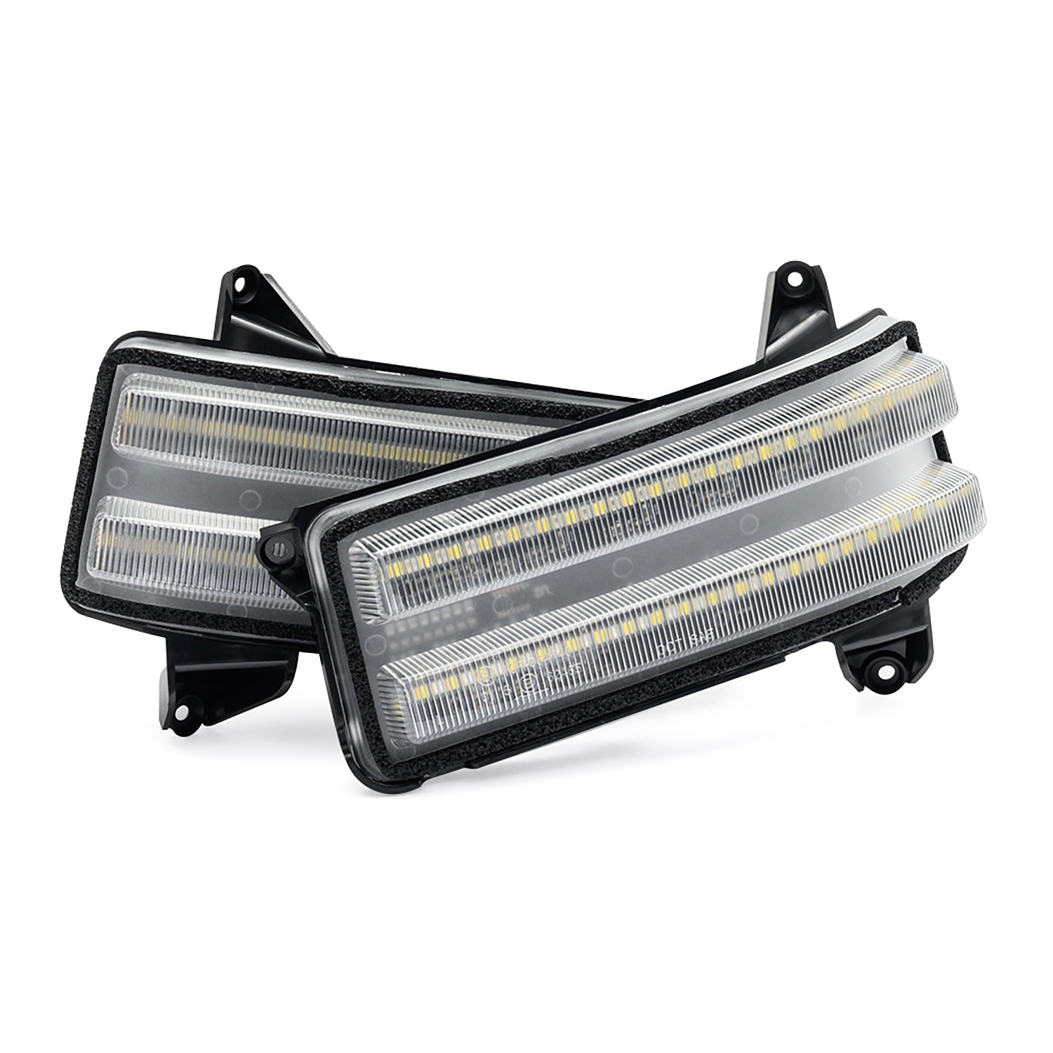 Clear Lens Dynamic Switchback LED Towing Mirror Turn Signal Lights For 2020+ Chevrolet Silverado, GMC Sierra - NS Auto Lighting
