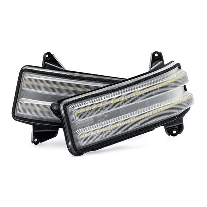 Clear Lens Dynamic Switchback LED Towing Mirror Turn Signal Lights For 2020+ Chevrolet Silverado, GMC Sierra - NS Auto Lighting