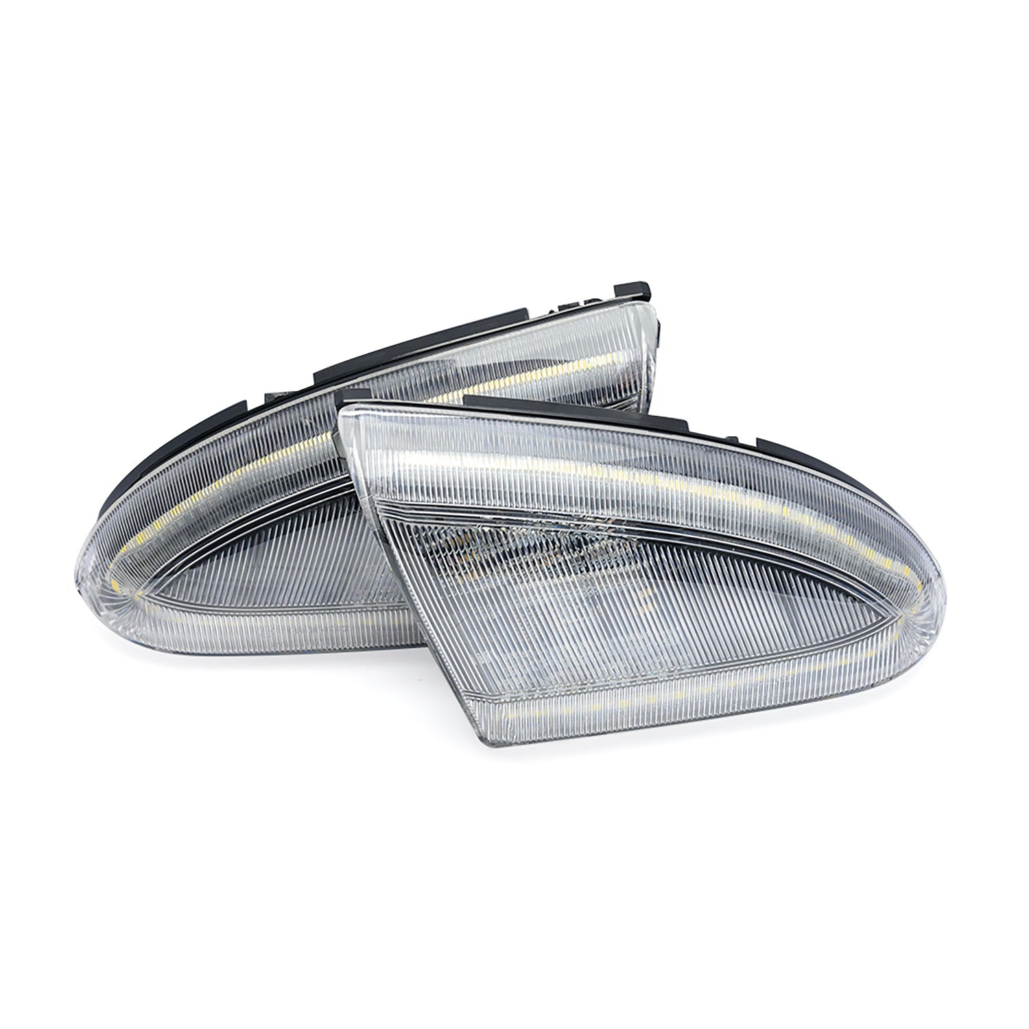 Clear Lens Dynamic Switchback LED Side Mirror Turn Signal & Puddle Lights For 2009-2023 Dodge Ram - NS Auto Lighting