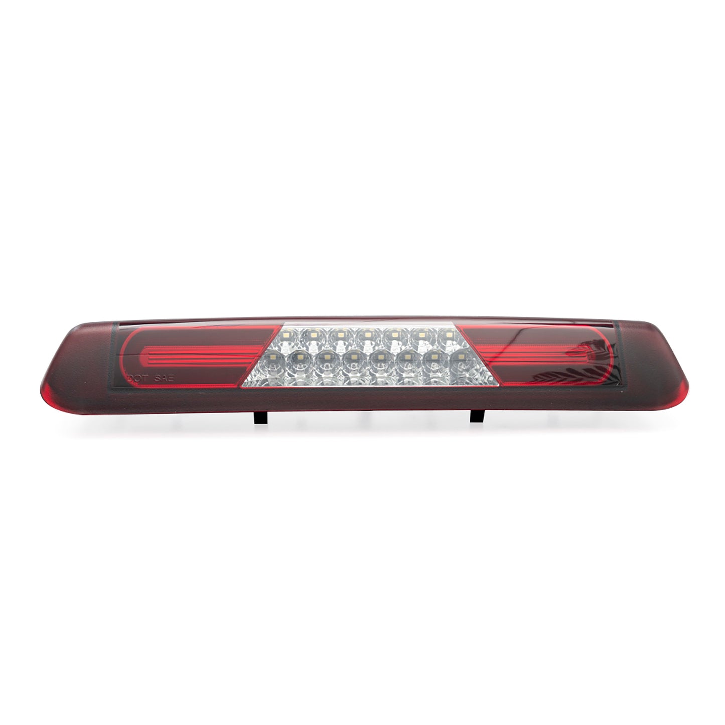 Red Lens Double C-Shaped LED Third Brake Light For 2004-2008 Ford F150, etc. - NS Auto Lighting