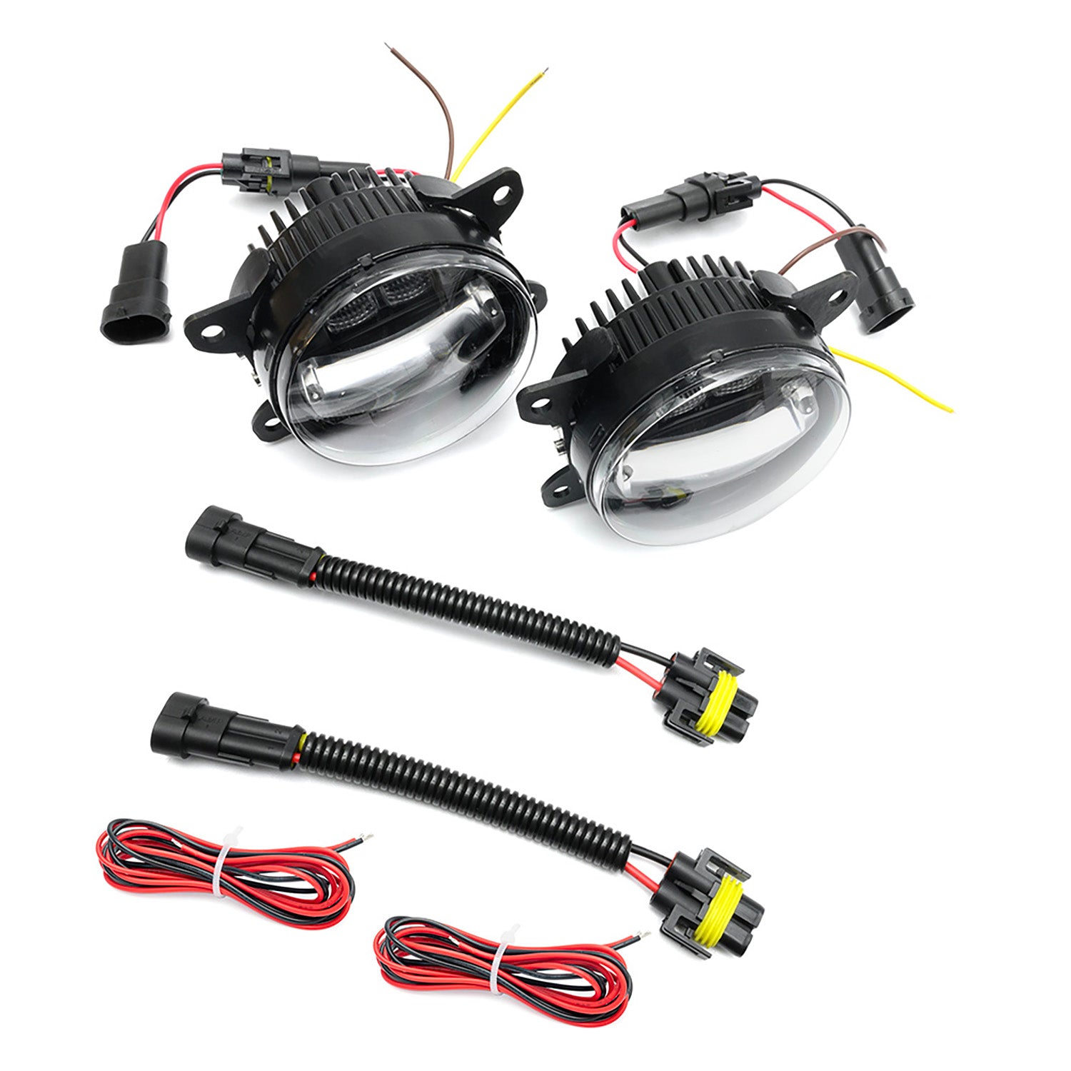 Smoked Lens Switchback LED Front Bumper Fog Light Assembly For Alfa Romeo, etc. - NS Auto Lighting