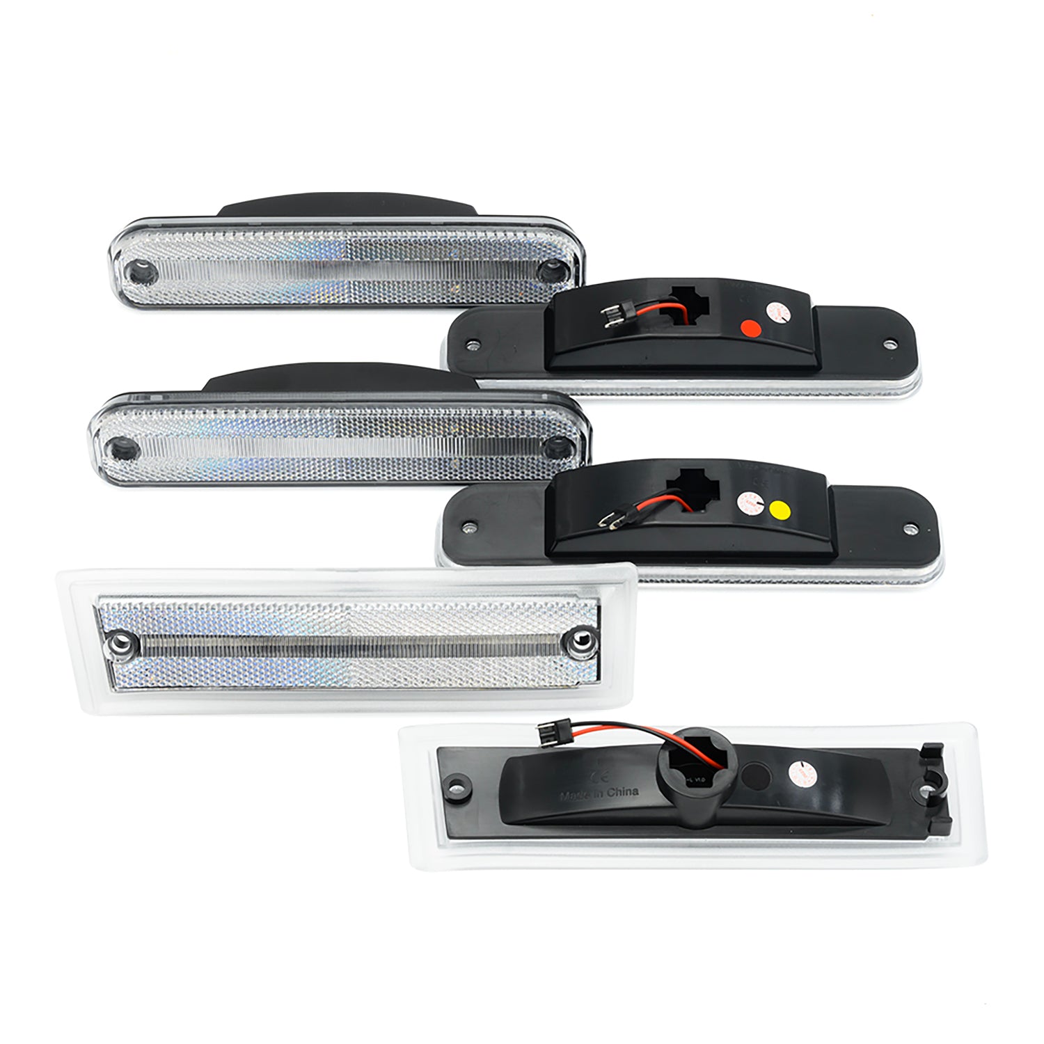 Clear Lens LED Front & Rear Side Marker Lights For 1981-1991 Chevrolet GMC C/K R/V Series Trucks - NS Auto Lighting