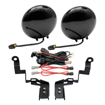 Black Finish LED Halo Rally Driving Lights For Mini R60 R61 - NS Auto Lighting