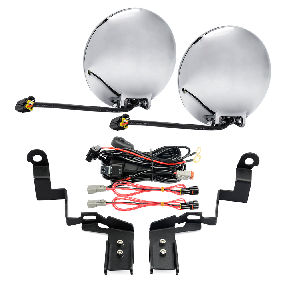 Chromed Finish LED Halo Rally Driving Lights For Mini R60 R61 - NS Auto Lighting