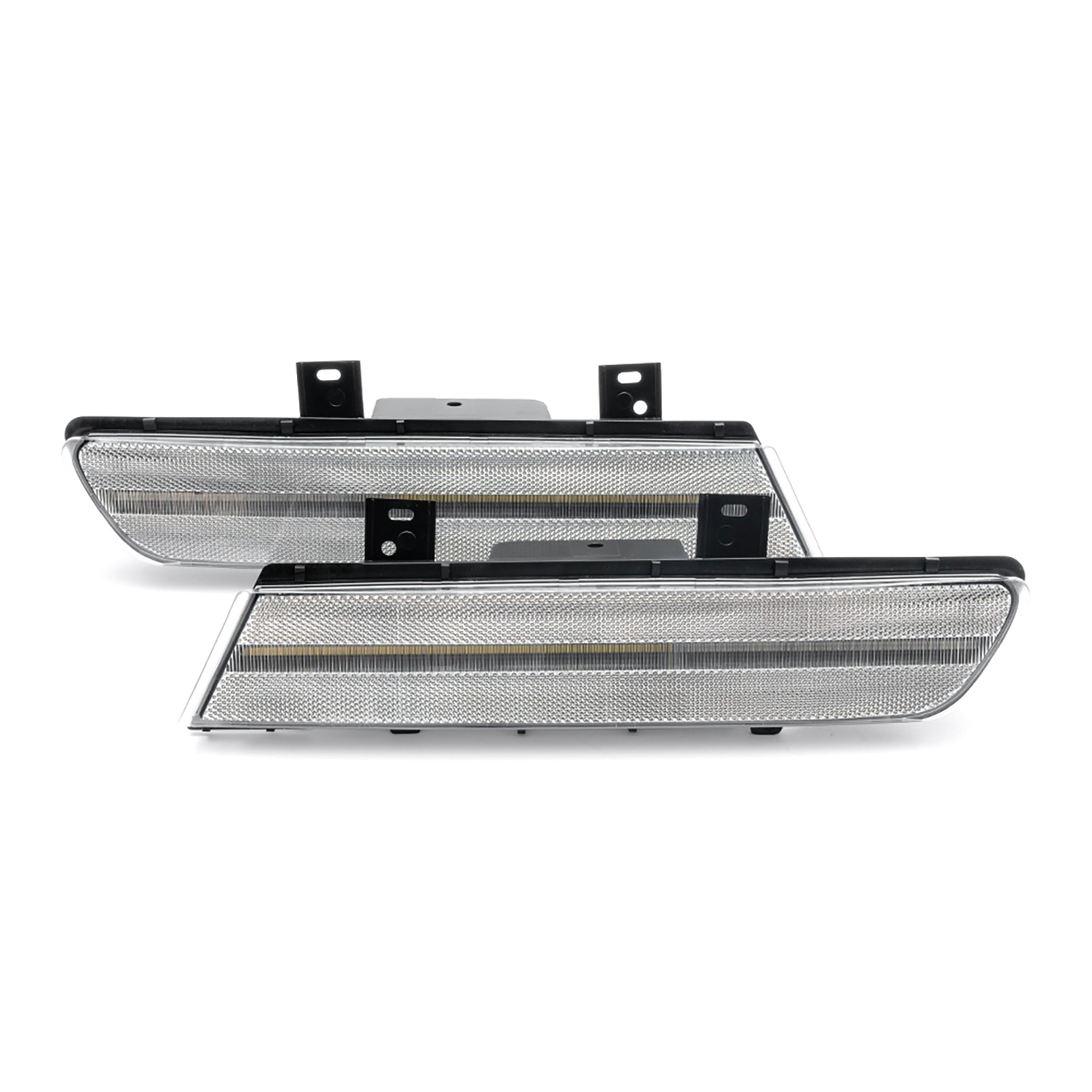 Clear Lens Switchback Dynamic LED Front Turn Signal & Side Marker Lights For 1991-1996 Chevrolet Corvette C4 - NS Auto Lighting