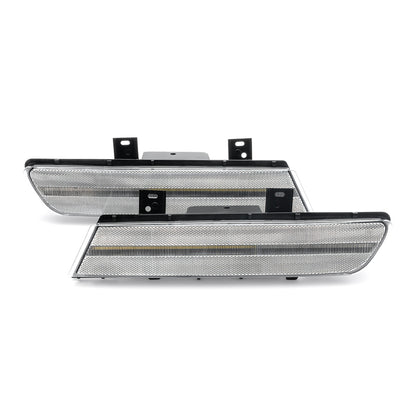 Clear Lens Switchback Dynamic LED Front Turn Signal & Side Marker Lights For 1991-1996 Chevrolet Corvette C4 - NS Auto Lighting
