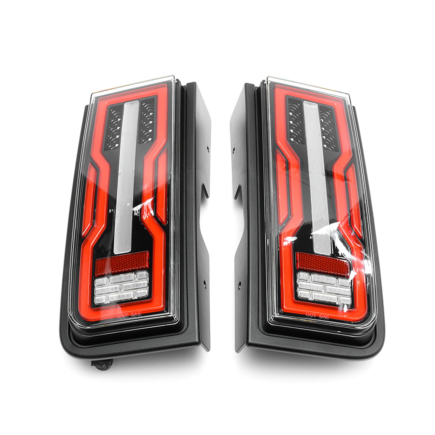 Clear Lens EV Style LED Tail Light Assembly For 2003-2009 Hummer H2 SUV - NS Auto Lighting
