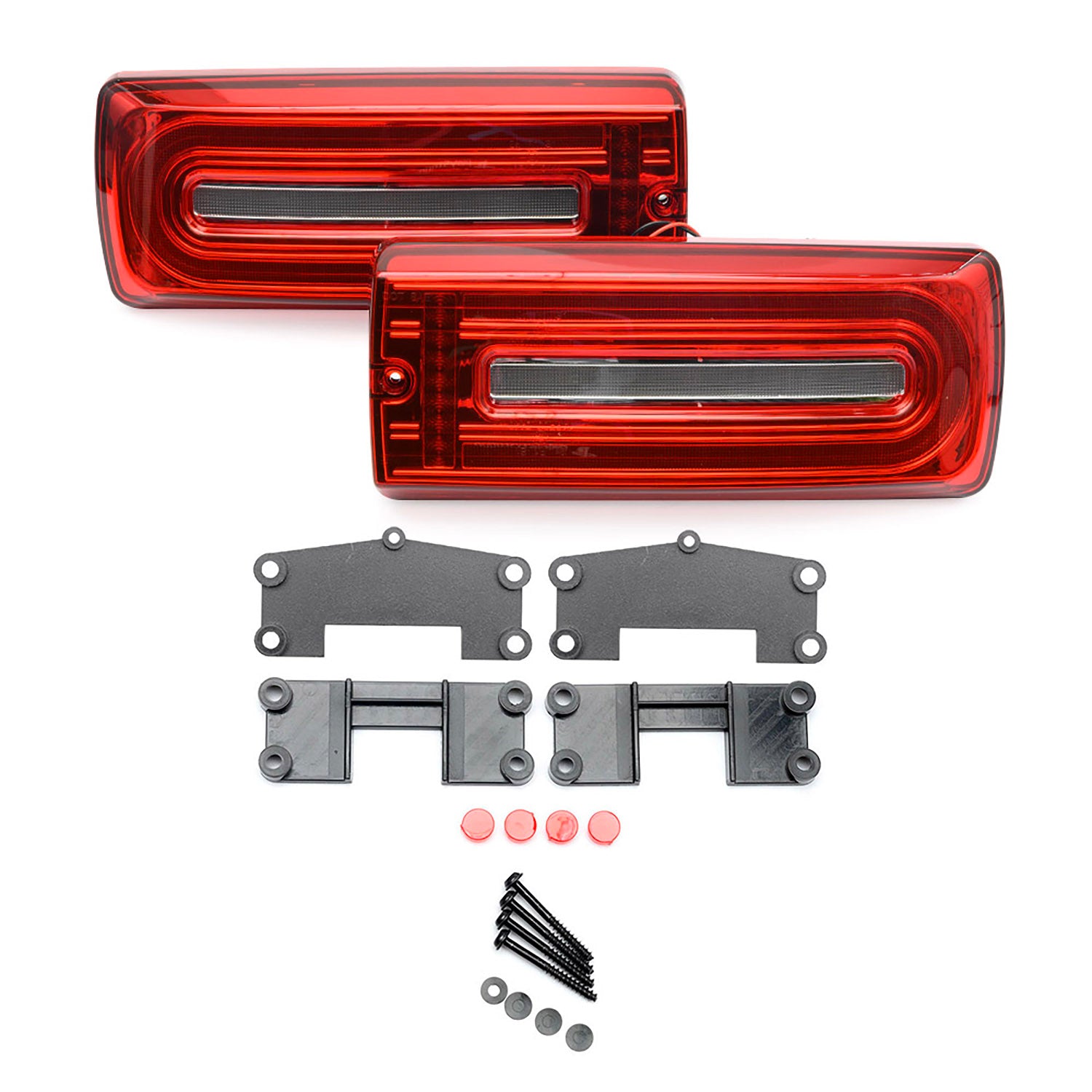 W463A Style Red Lens Dynamic LED Tail Light Assembly For 2002-2018 Mercedes Benz G-Class W463 - NS Auto Lighting