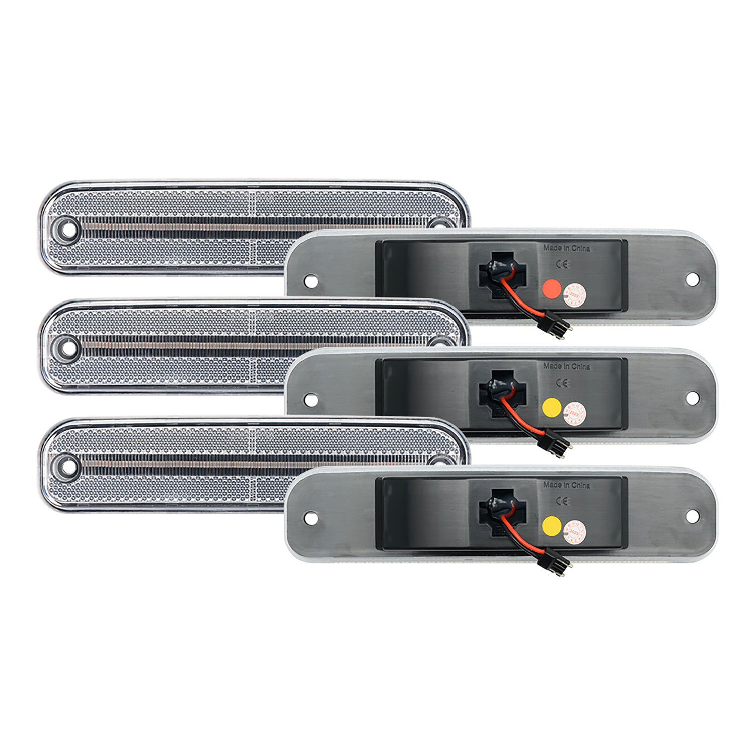 Clear Lens LED Front & Rear Side Marker Lights For 1973-1980 Chevrolet GMC C/K Series Trucks - NS Auto Lighting