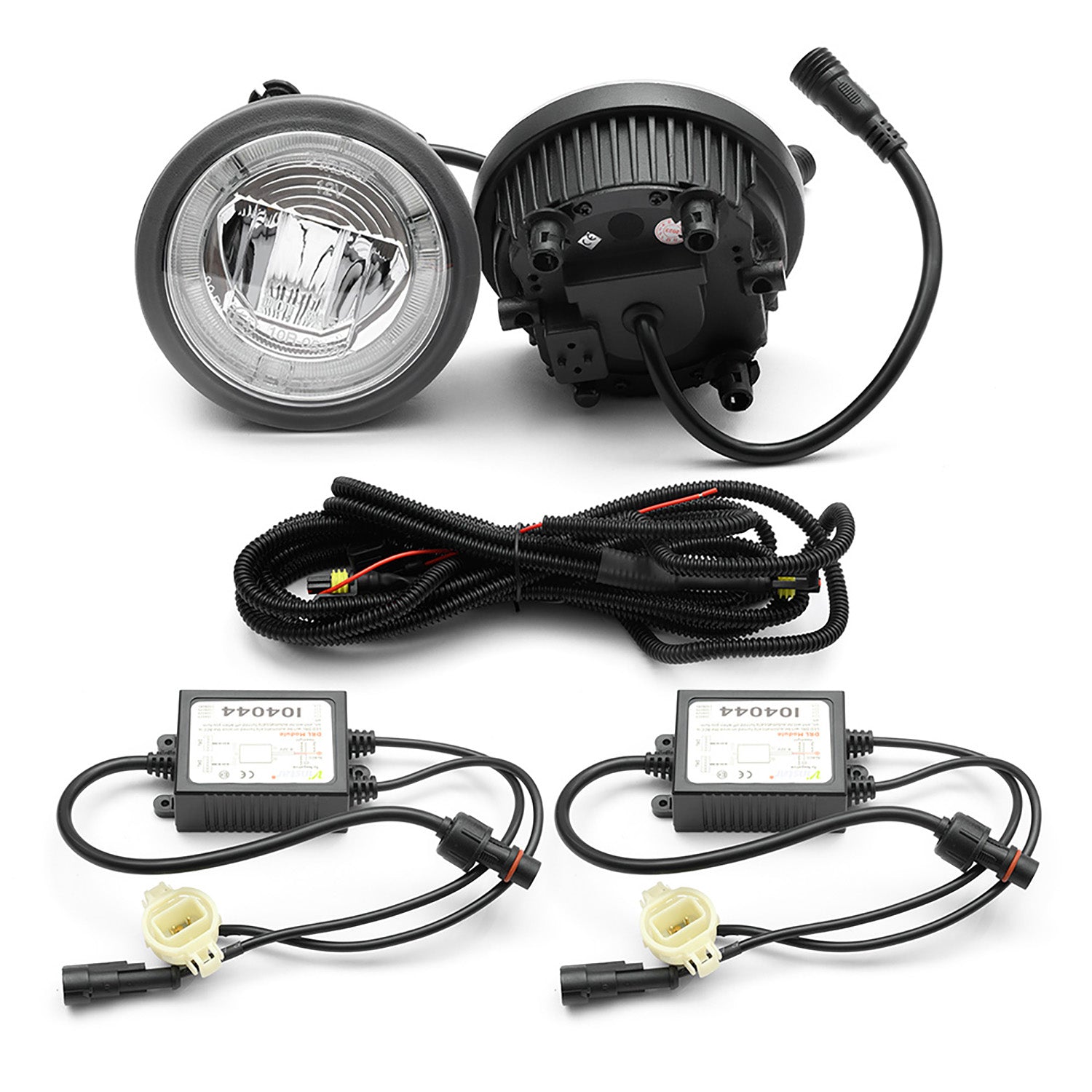 Clear Lens LED Halo Fog Light Assembly For 2010-2013 Chevrolet Camaro - NS Auto Lighting
