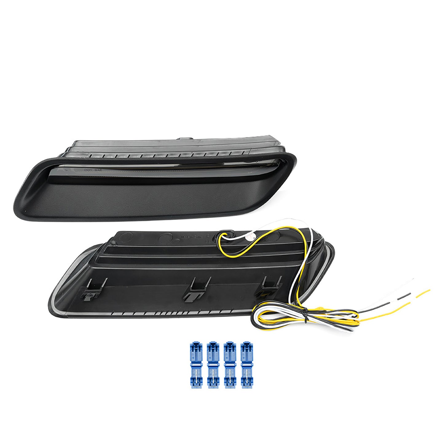 Smoked Lens Dynamic Switchback LED Hood Scoop Bezel Daytime Running Lights For 2010-2022 Ram 1500 - NS Auto Lighting
